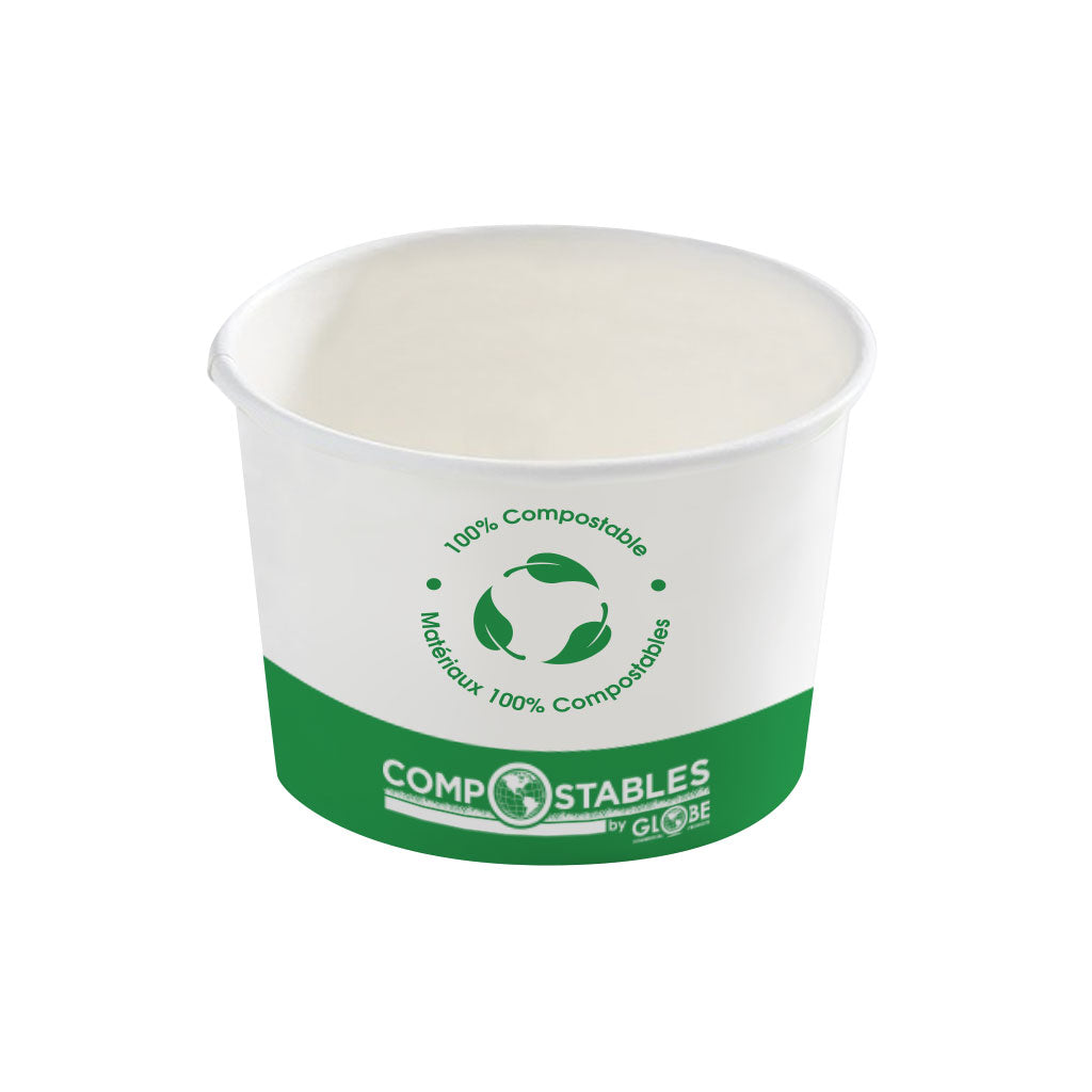 PLA Lined Paper Food Containers (Case Qty)