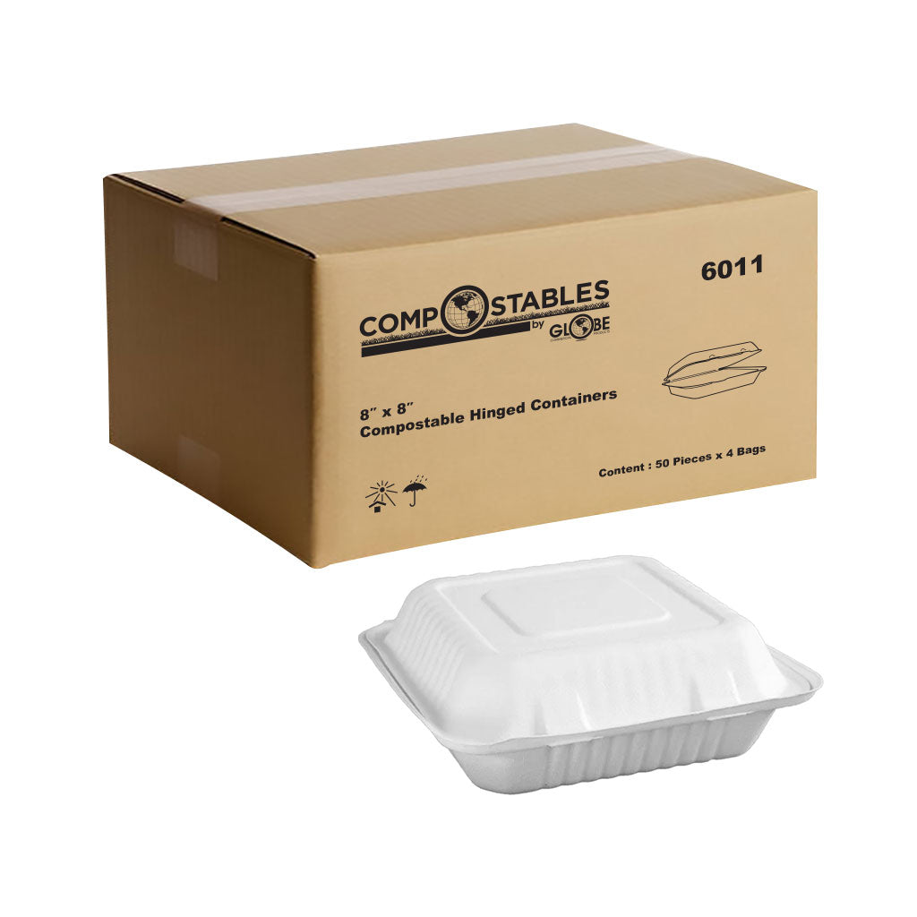 Compostable Hinged Containers (case of 200)