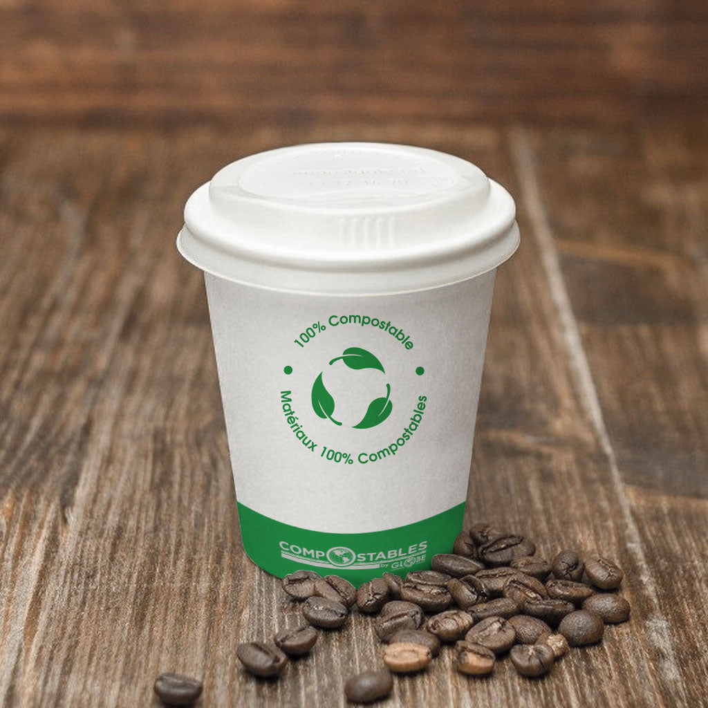 Single Wall Hot/Cold Compostable Paper Cups (case of 1000)