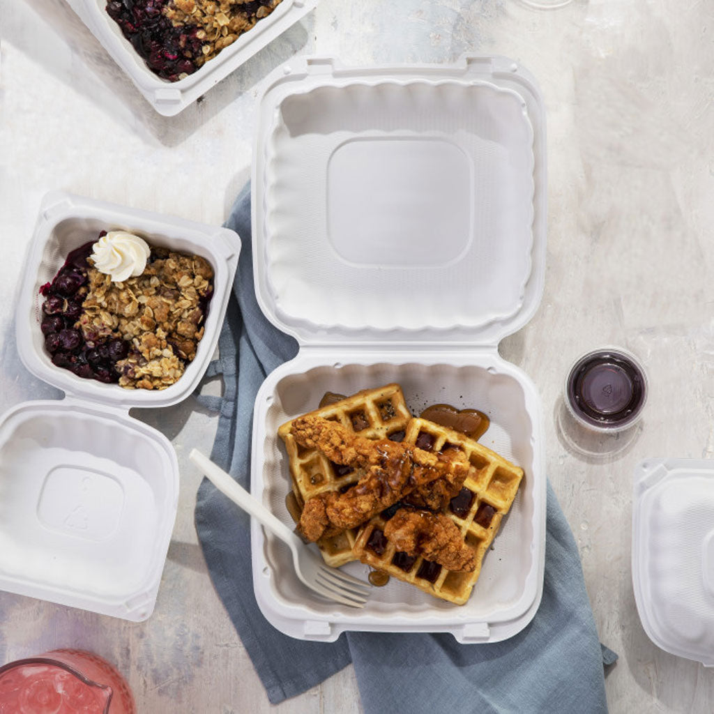 MFPP Compostable Hinged Containers