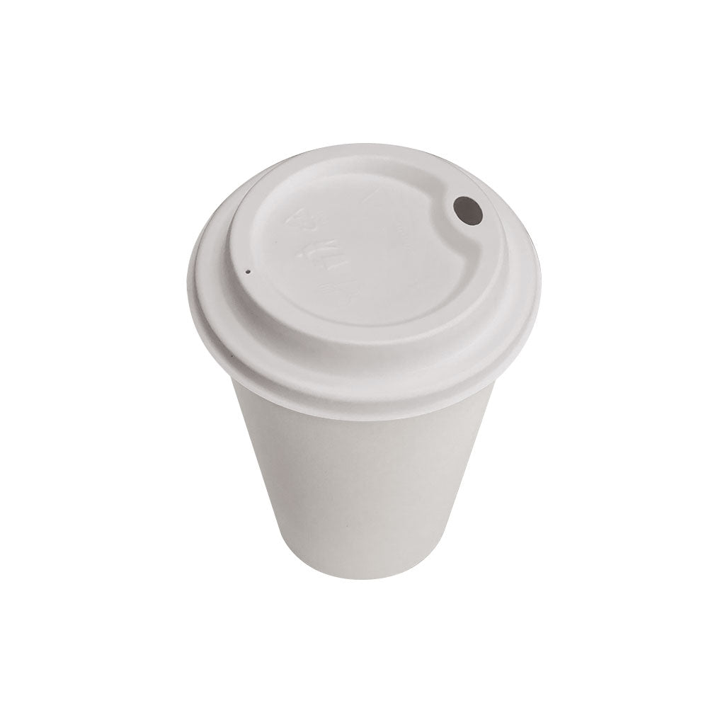 Single Wall Hot/Cold Compostable Paper Cups Plain White (case of 1000)