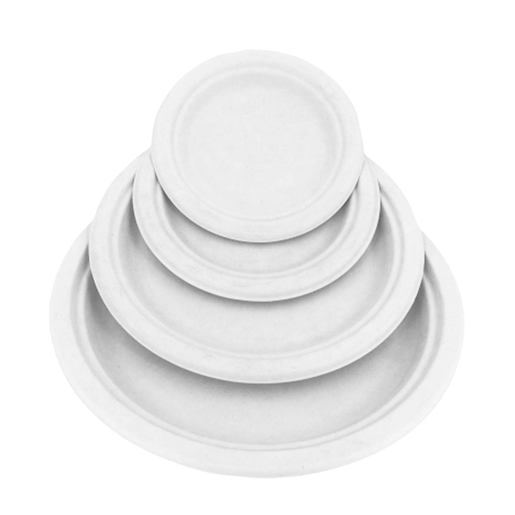 Compostable Plates - No Compartments (Case qty)